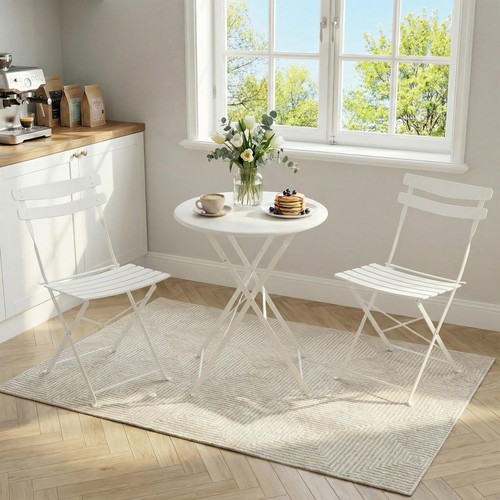 White bistro set seater - 2,