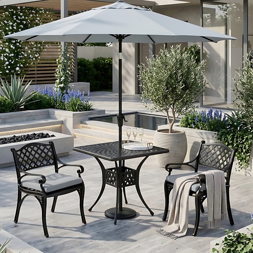 Cast aluminium garden table - cast,