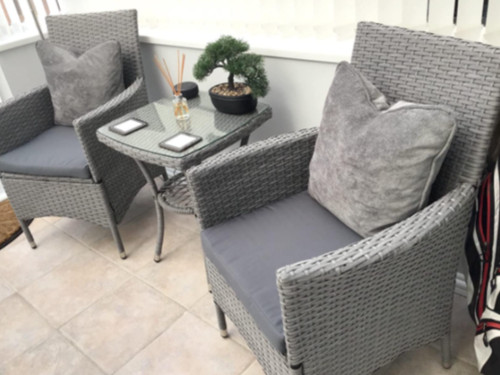 Bistro table and - chairs, 2