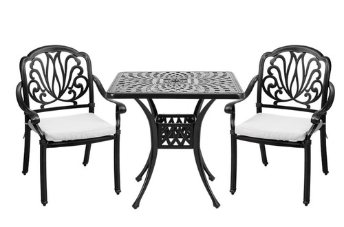 Black cast aluminium - black,