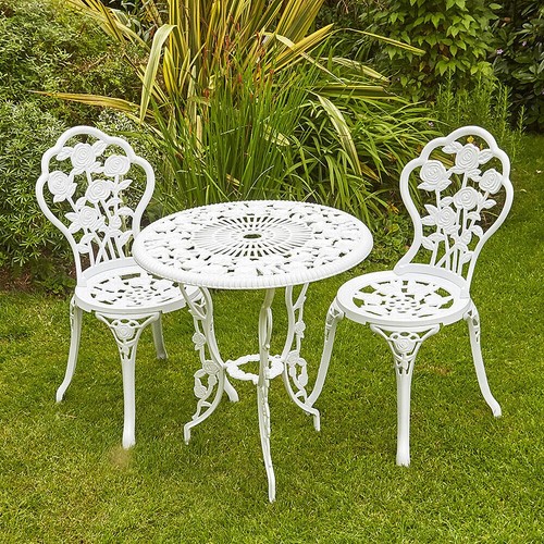 White metal bistro set piece - bistro,