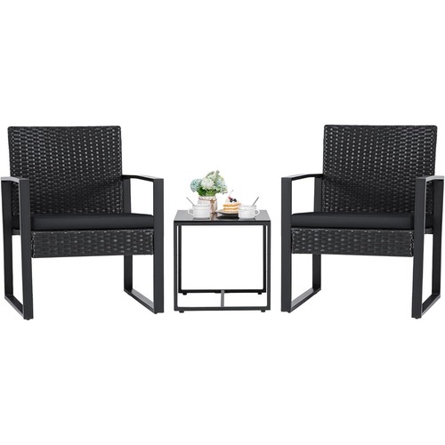 Piece rattan bistro - 3, patio