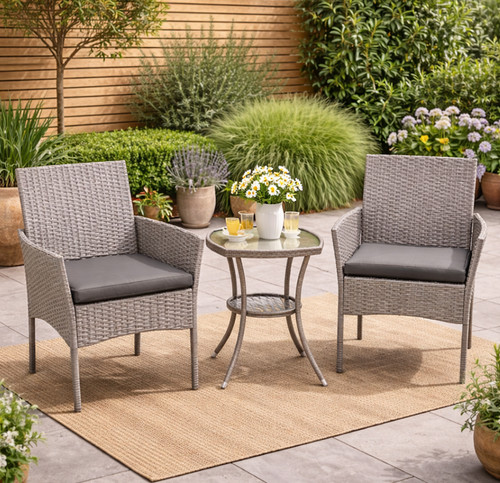 Seater rattan bistro set - 2,