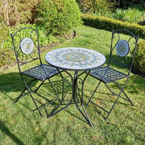 Round metal bistro - bistro, garden