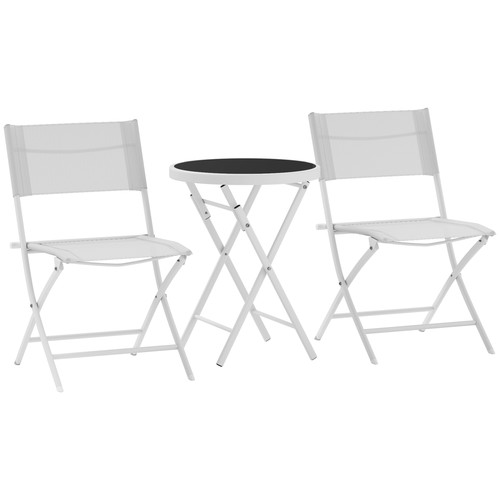 Bistro set piece white metal - piece,