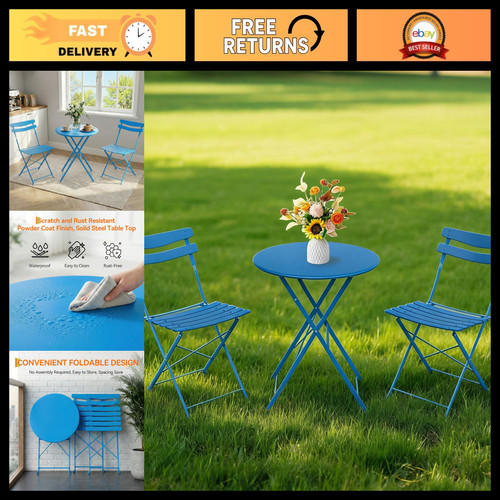Piece folding metal garden - 3-piece,