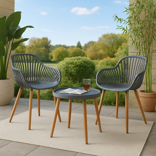 Piece garden bistro set grey - bistro,